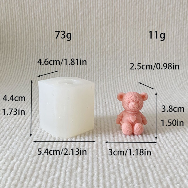 Mini Love Bear Candle Silicone - Soap Making Store 评论和价格