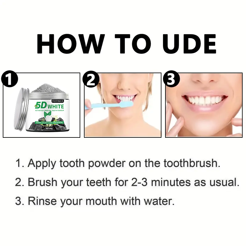 YUlTlKUE 5D White Activated ch - Activated Charcoal Powder 评论和价格