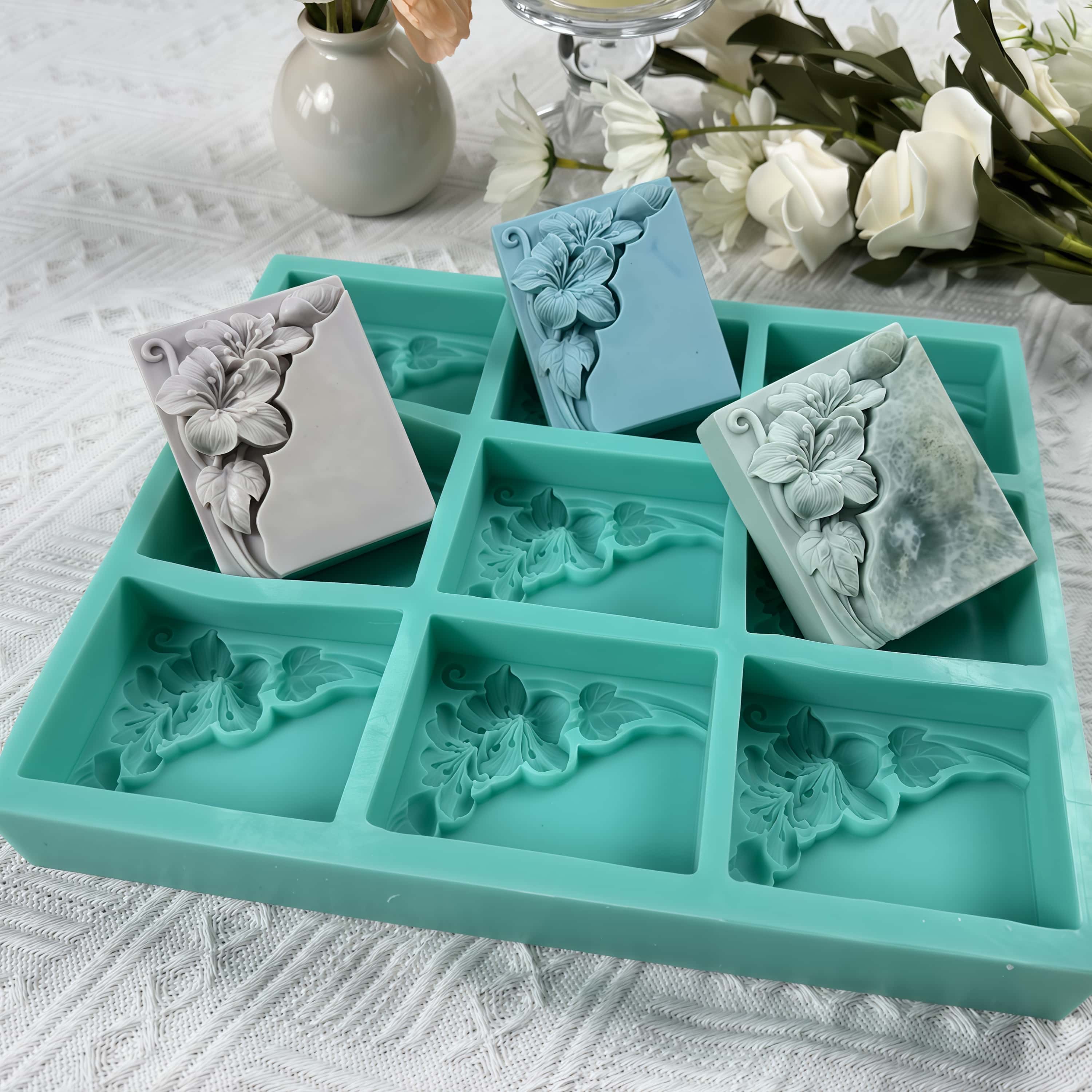 9 Cavities Tung Flower Soap Mo - Soap Making Store 评论和价格
