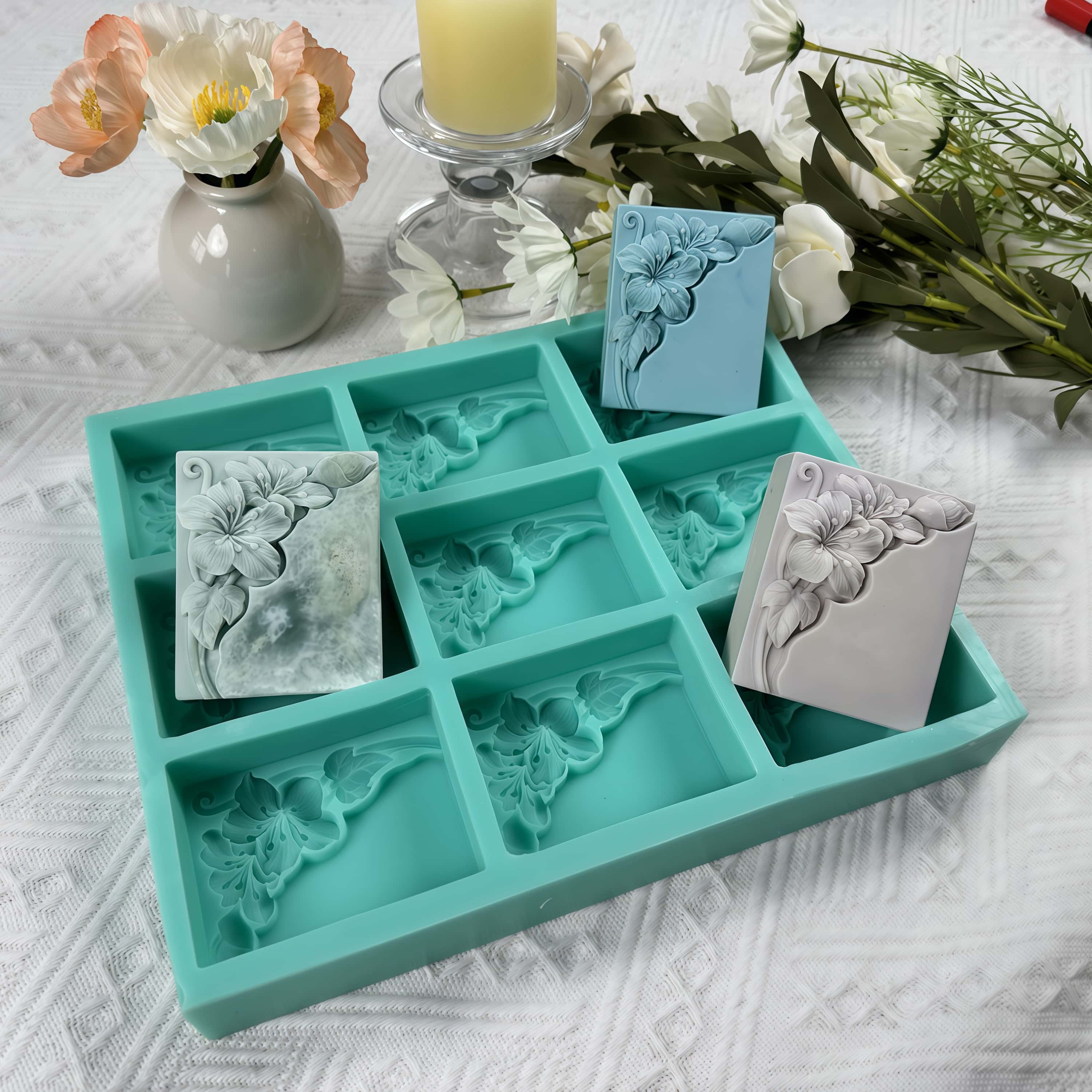 9 Cavities Tung Flower Soap Mo - Soap Making Store 评论和价格