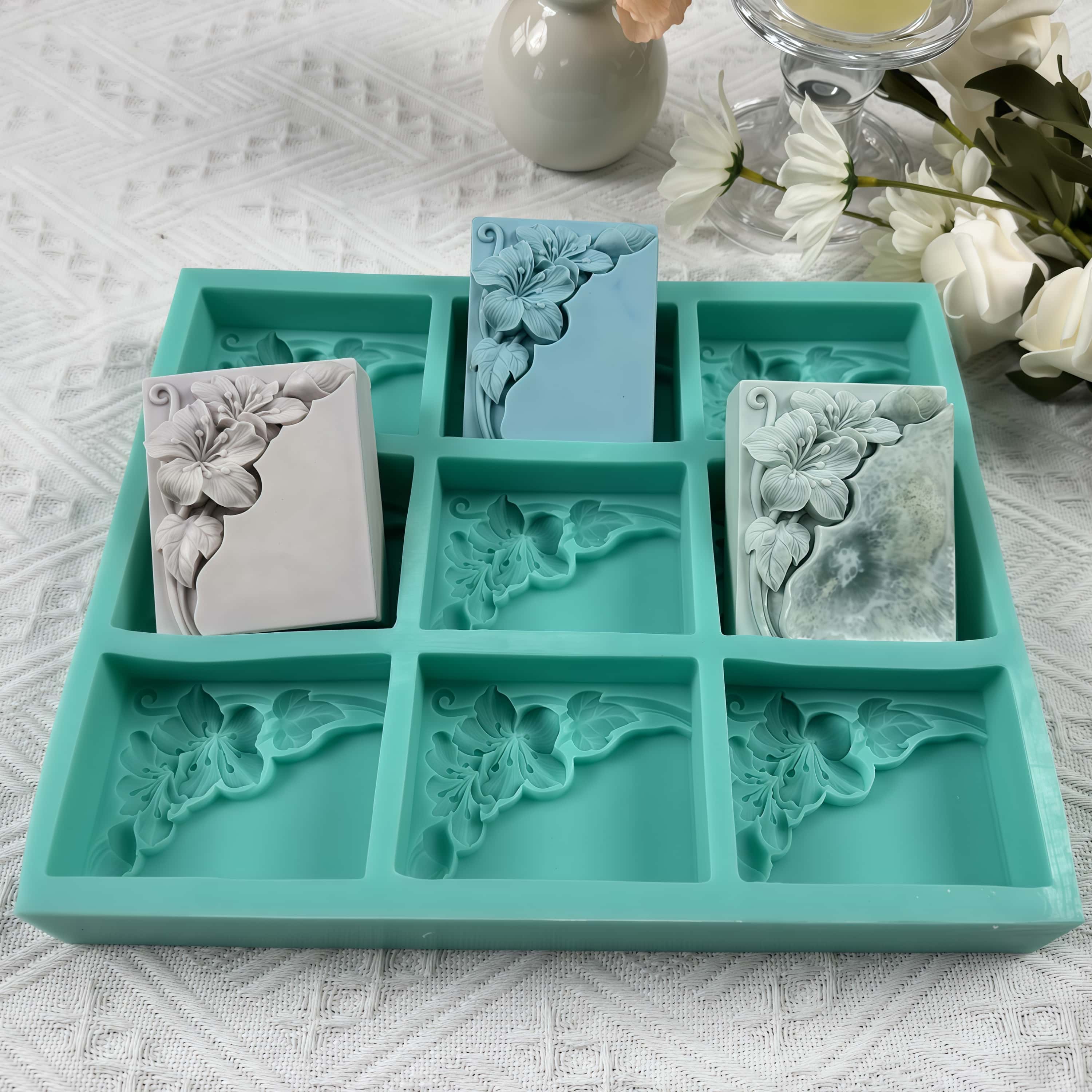 9 Cavities Tung Flower Soap Mo - Soap Making Store 评论和价格