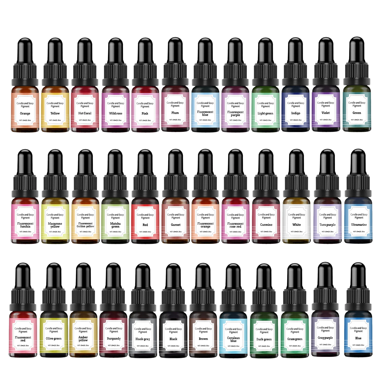 36colors 10ml Candle Dyes Pigm - Soap Making Liquid 评论和价格