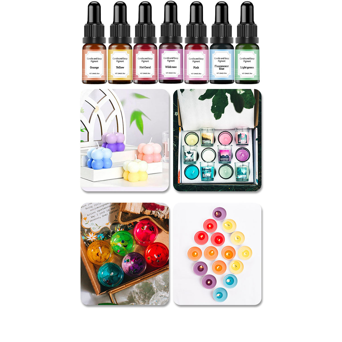 36colors 10ml Candle Dyes Pigm - Soap Making Liquid 评论和价格