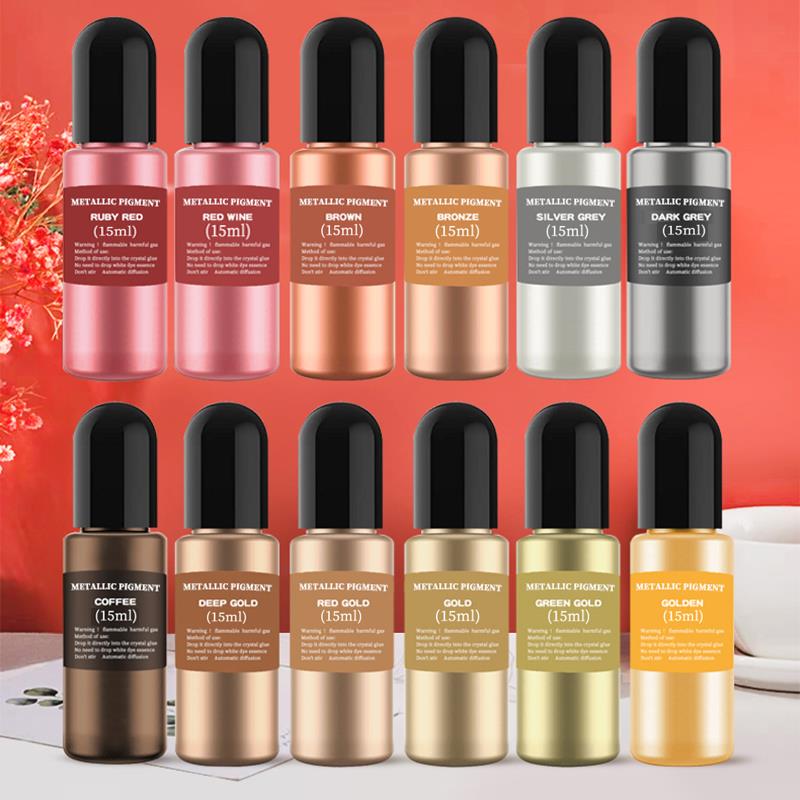 15ml Metal Resin Pigment Alcoh - Soap Making Ingredients 评论和价格