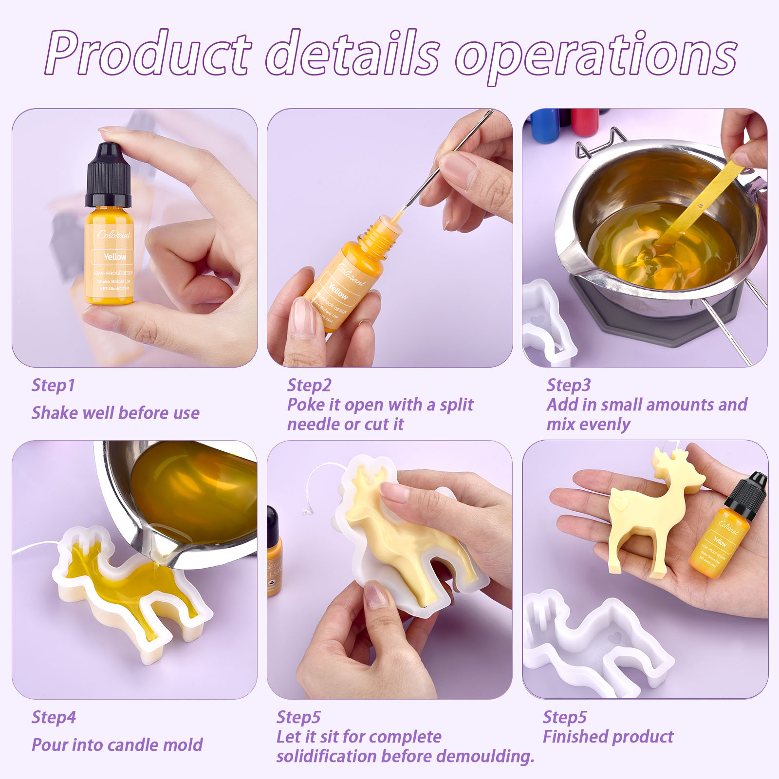 Candle Dyes Kit Liquid Coloran - Soap Making Liquid 评论和价格