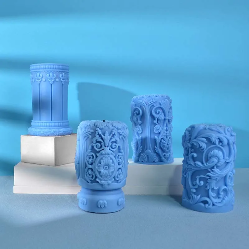 Carved Roman Column Candle Sil - Soap Making Store 评论和价格