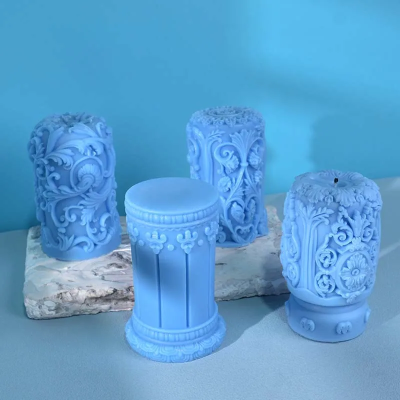 Carved Roman Column Candle Sil - Soap Making Store 评论和价格