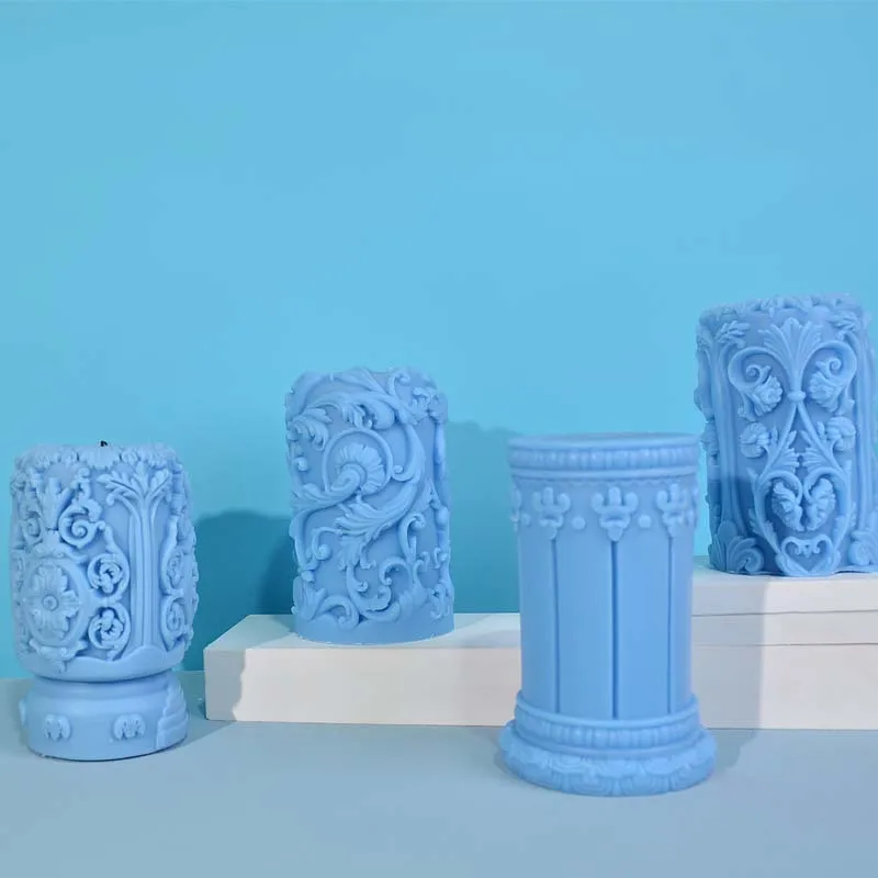 Carved Roman Column Candle Sil - Soap Making Store 评论和价格